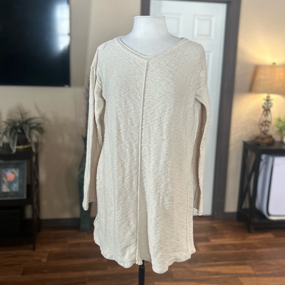 Free People Ivory Oversized Sweater Tunic - Picture 2 of 7